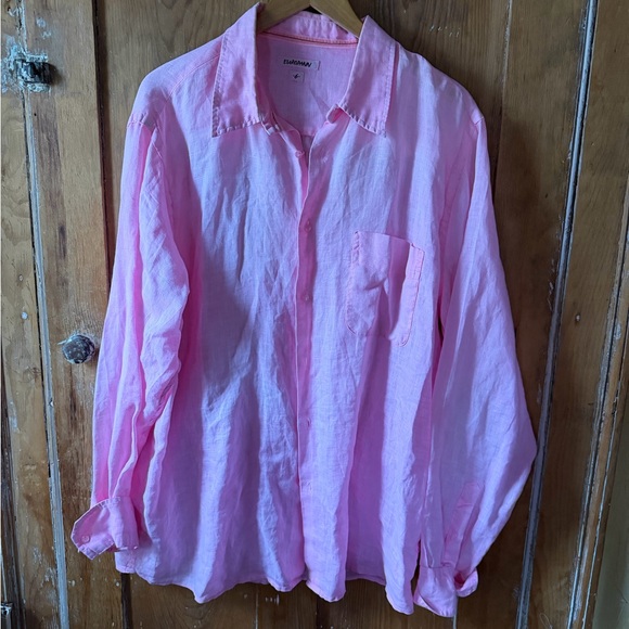 europann St. tropez Other - Light Pink Linen Casual Button-Down Shirt - Relaxed Fit